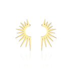 Gold stud earrings