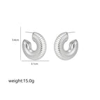 Silver / Spring Pattern round Earrings