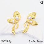 40 * 19mm Butterfly / Gold / 1 Pair/Package