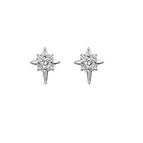 White Diamond Polaris / Ear Clip Style (without Ear Piercings)