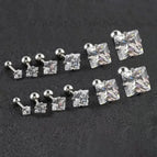 Silver / 3/4/5/6/7/8 Six Pairs Set