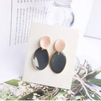 Eh0754 Gray / 925 Silver Stud Earrings