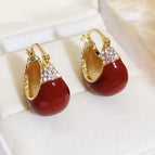 505-U-Shaped Drip Glazed Red