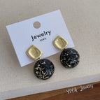 Black Gold Foil Earrings