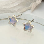 04 Bright Silver Blue Stars G-423