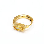 Golden Horse Eye-Shaped Yellow Diamond