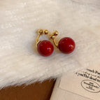 25#Silver Needle-red (real Gold Plating)