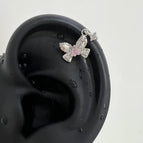 A1559 Pink Diamond White Butterfly