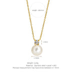 Gold White Necklace