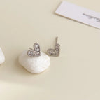 silver zircon little love-plated white k