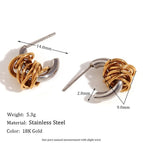 Mini Creative Winding C- Shaped Earrings-Room Gold