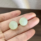2405365D 14mm Green Natural Stone (S925 Silver Needle)