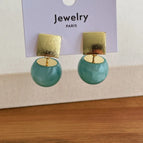 Blue Cat Eye Earrings