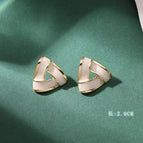 54#Triangular earrings (silver needle)