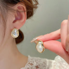 14# Silver Needle-Gold/1.3*1.1cm-Style 2 Pearl