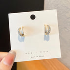1# Double-Layer C- Shaped Earrings-