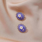 Blue Flower Stud Earrings