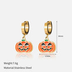 Ghost Face Pumpkin Earrings