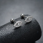 X713-A (Devil's Eye Earrings) Titanium Steel Single Piece