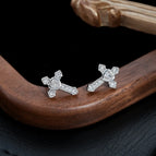 X569-A (Heart Cross Earrings) Silver