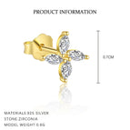 E4752-Yellow Gold/Pair / 925 Silver