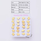 10x10.2mm / Maple Leaf / 12 Pairs/Package