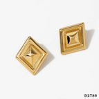 Golden Rhombus Earrings