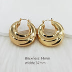 14mm*37mm / Gold / 1 Pair