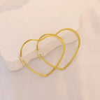Gold / Love Heart Earrings 65mm