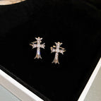 49# Ear Clip-Silver Cross (a Pair)