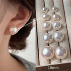 2 # 10mm Pink Light Bun Bead Earrings