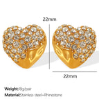 Eh781 White Diamond Gold Earrings