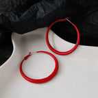 Silver Needle-Round earrings