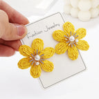 Yellow Flower Earrings