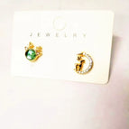 Deer Head Ear Studs