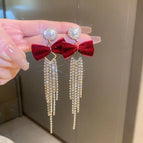 73# Silver Needle-Red-Bow Tassel
