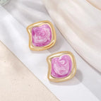 Purple Ear Studs