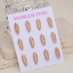Leaf ED78 / Rose Gold / 6 Pairs/Card