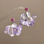 Elegant Gradient Floral Rose Earrings