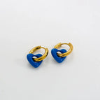 Gold Ear Ring / Blue