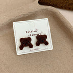 ZXW02 [Coffee Color] Lying Bear
