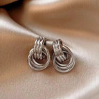 22# Irregular Multi-Layer Circle Ear Studs
