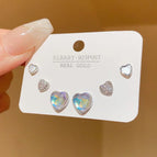 Silver Heart Shape Combination Set