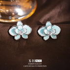 57 # Love Flower Earrings (Real Gold Plating)