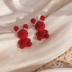 #38 Red Velvet Rabbit Earrings