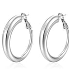 Pointed Shrimp Male Buckle Hollow Earrings Steel Color