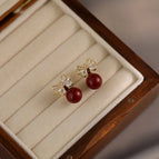 14# Silver Needle-Gold/1.3*1.1cm-Red Bow