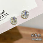 He08【8mm Flashing White Flat Bottom Spiral】Millennium Rose Cut