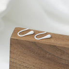 White Ear Hooks/1 Pair