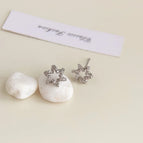 silver Mangxing Zircon-White Plated K